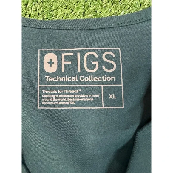 Figs Technical Collection CATARINA Scrub Top Women's OASIS Green Blue XL - Picture 3 of 5